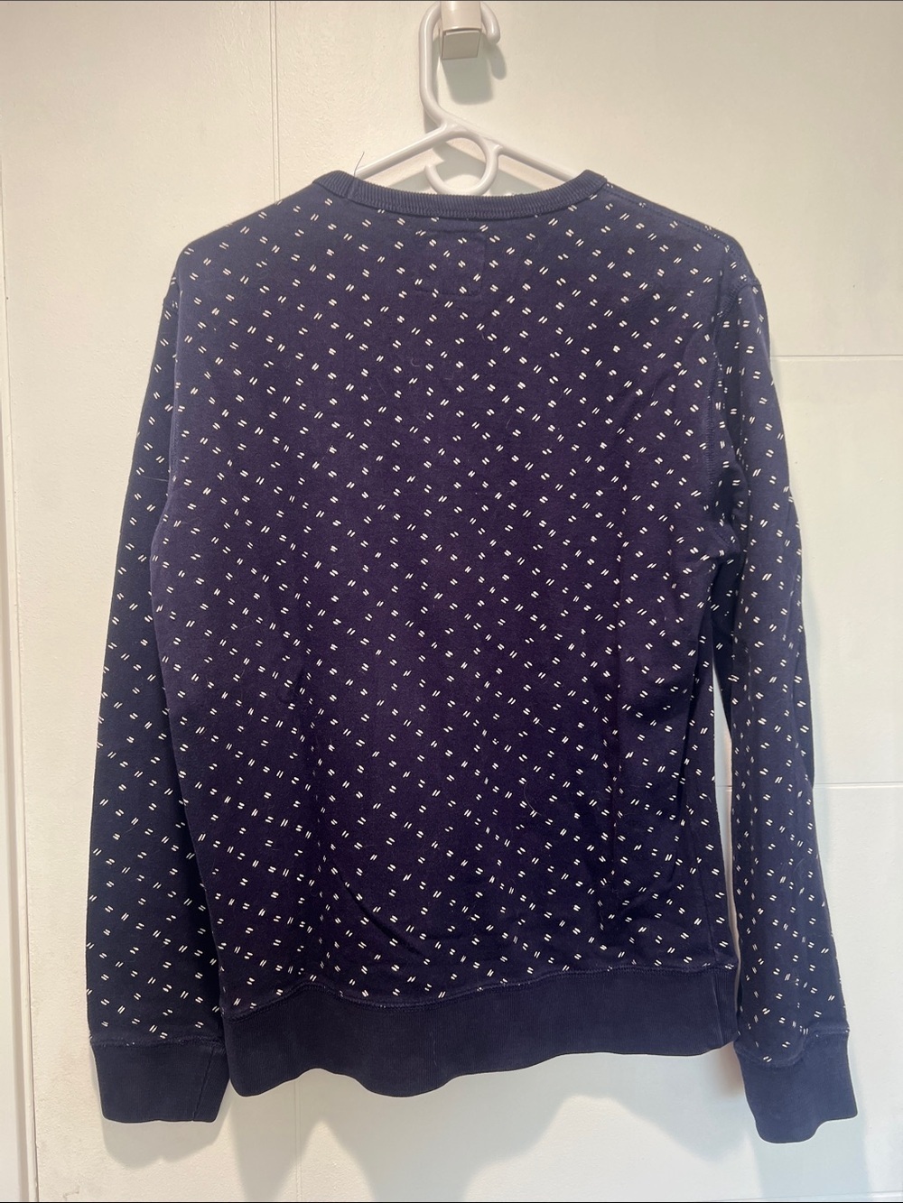 Men’s Bonobos Navy Patterned Crewneck Sweater - size Medium - Picture 4 of 5